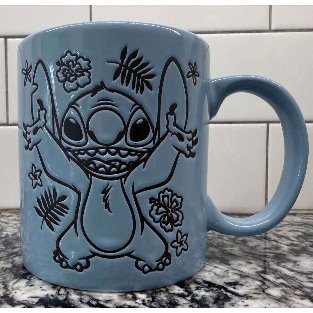 Disney Stitch Embossed Coffee Mug Lilo and Stitch Large
